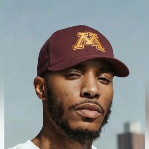 NWT University of Minnesota Gophers Maroon Logo Baseball Cap Adjustable Strap